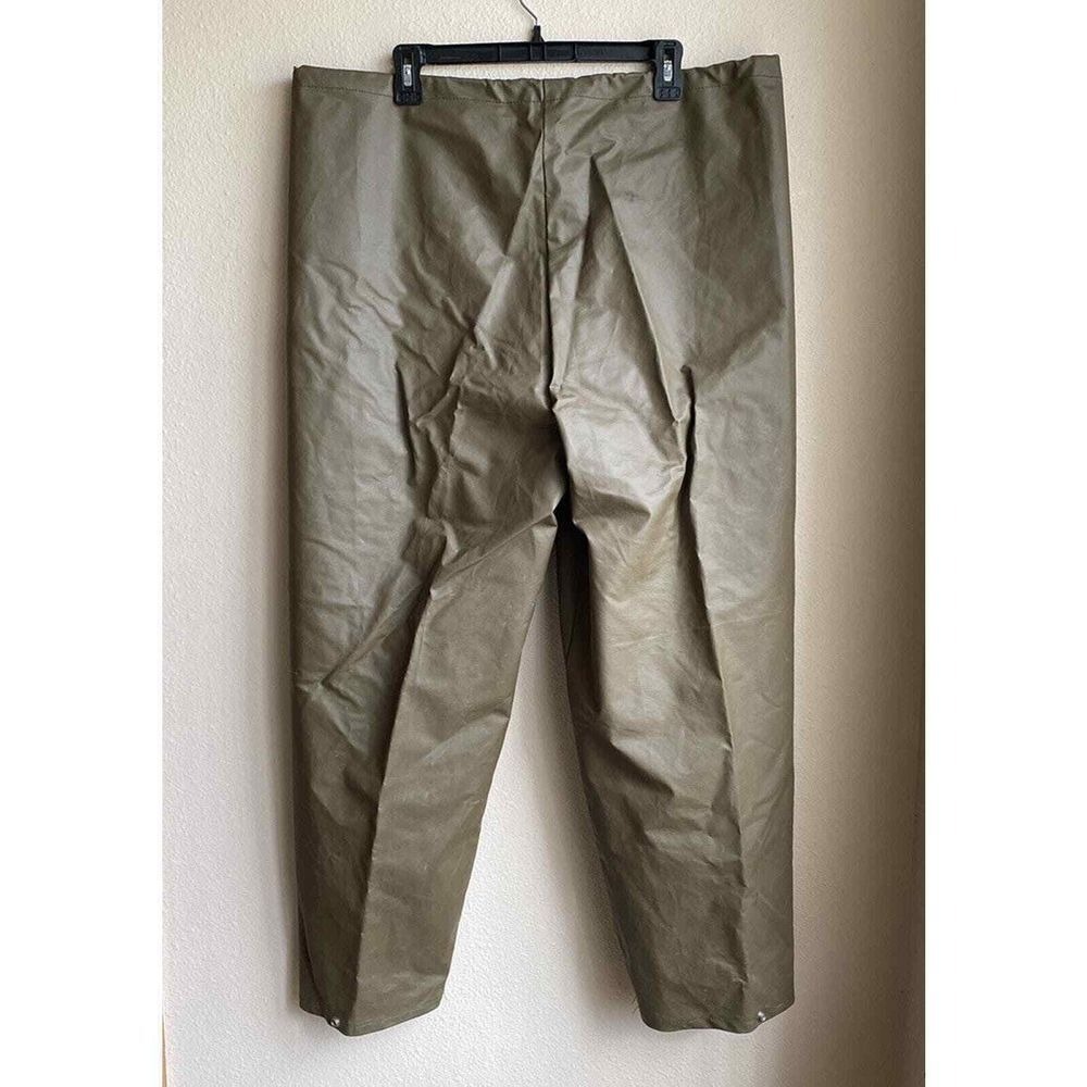 Vintage Military Waders Hunting pants‎ Mens Medium Vinyl green Gorpcore Chore